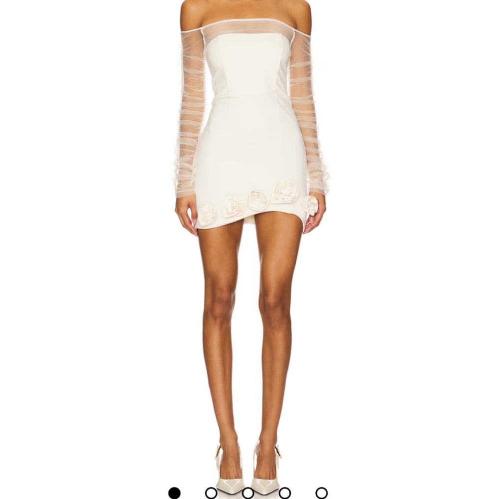 Camila Coelho Off-White Long Sleeve Dress